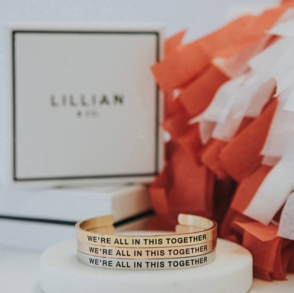Lillian & Co. Cuff Bracelet "We're All In This Together" in silver